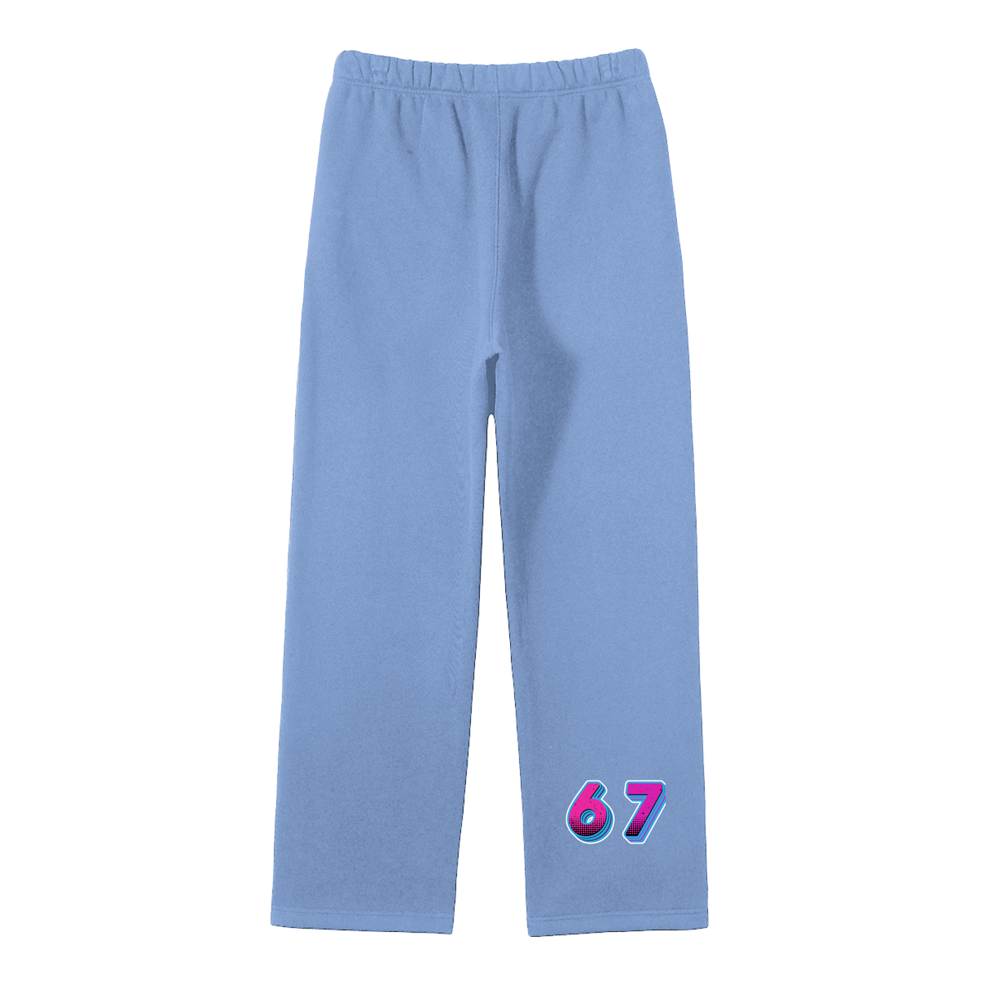 Unisex Solid Color Fleece Straight Leg Pants