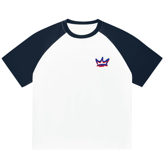 Color-Blocked Raglan Sleeve T-Shirt