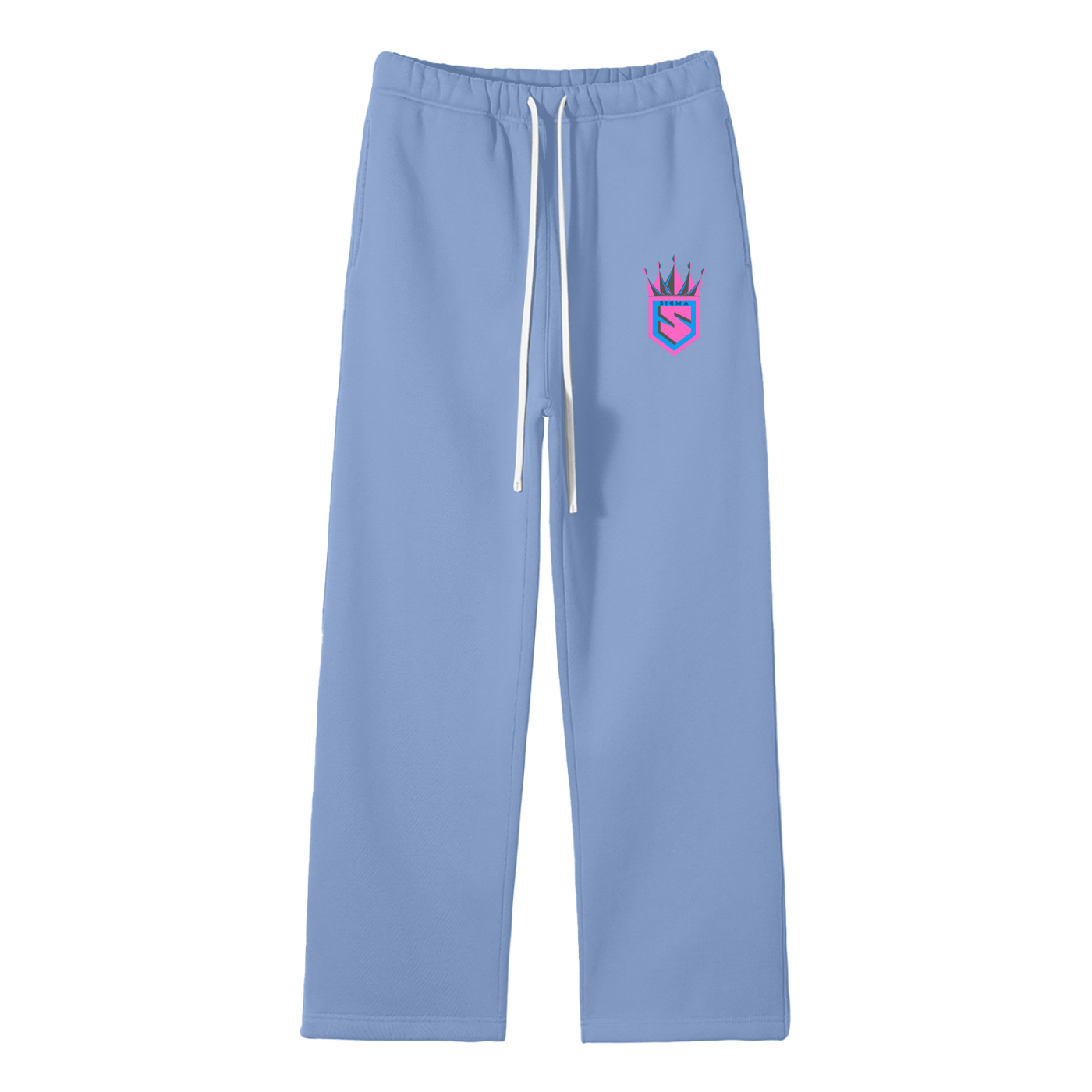 Unisex Solid Color Fleece Straight Leg Pants
