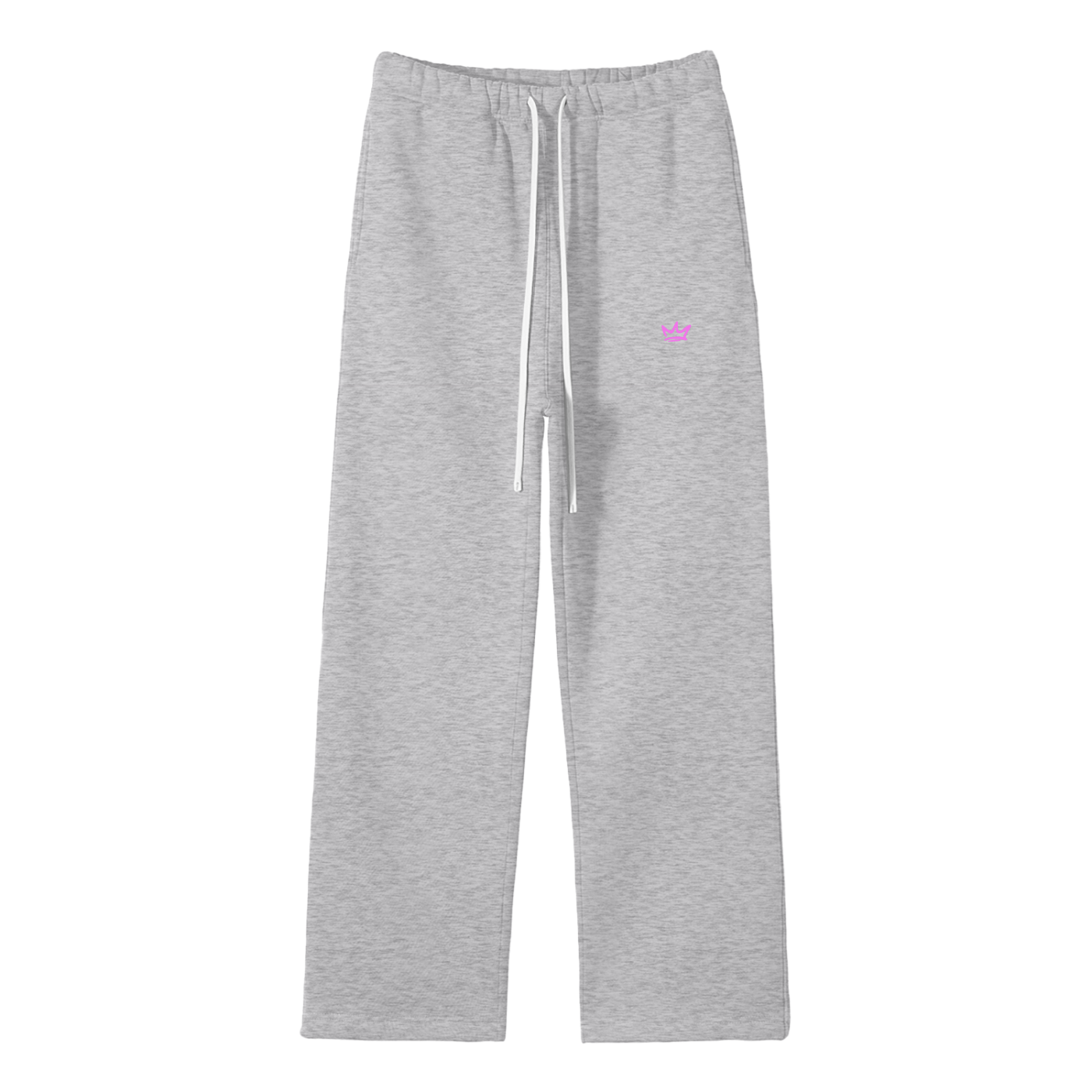 Unisex Solid Color Fleece Straight Leg Pants