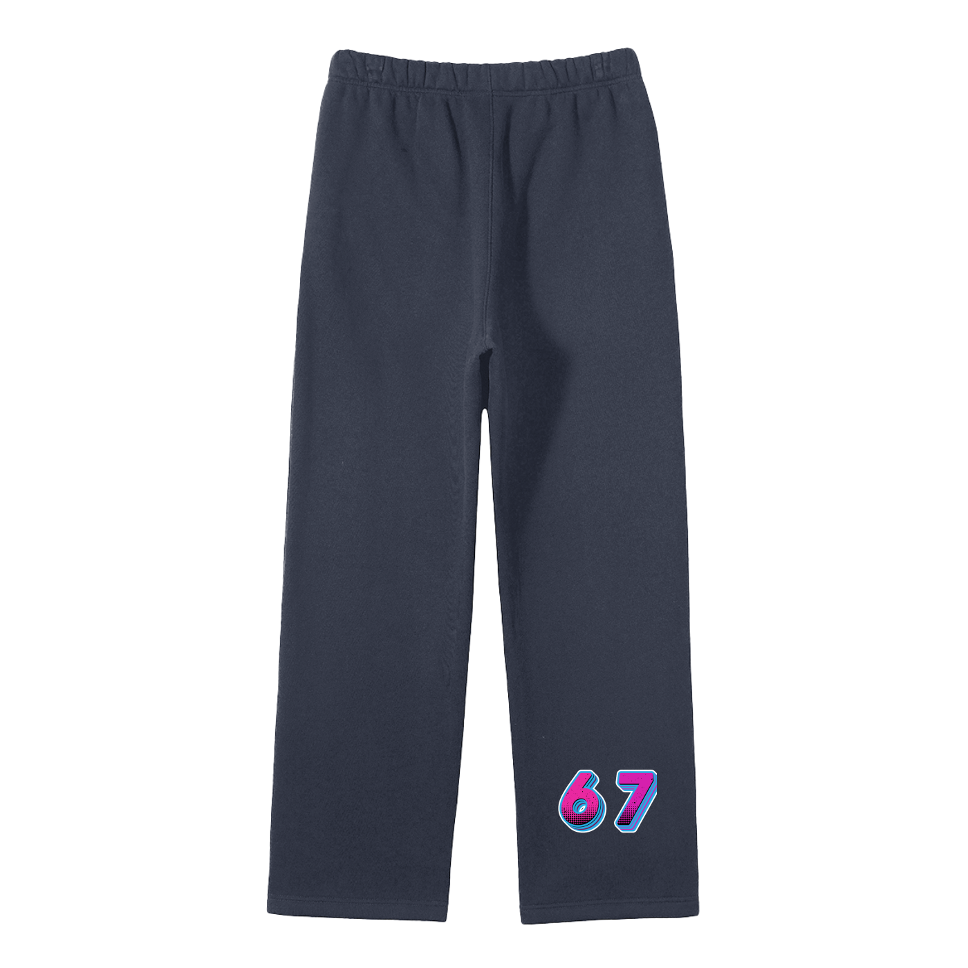 Unisex Solid Color Fleece Straight Leg Pants
