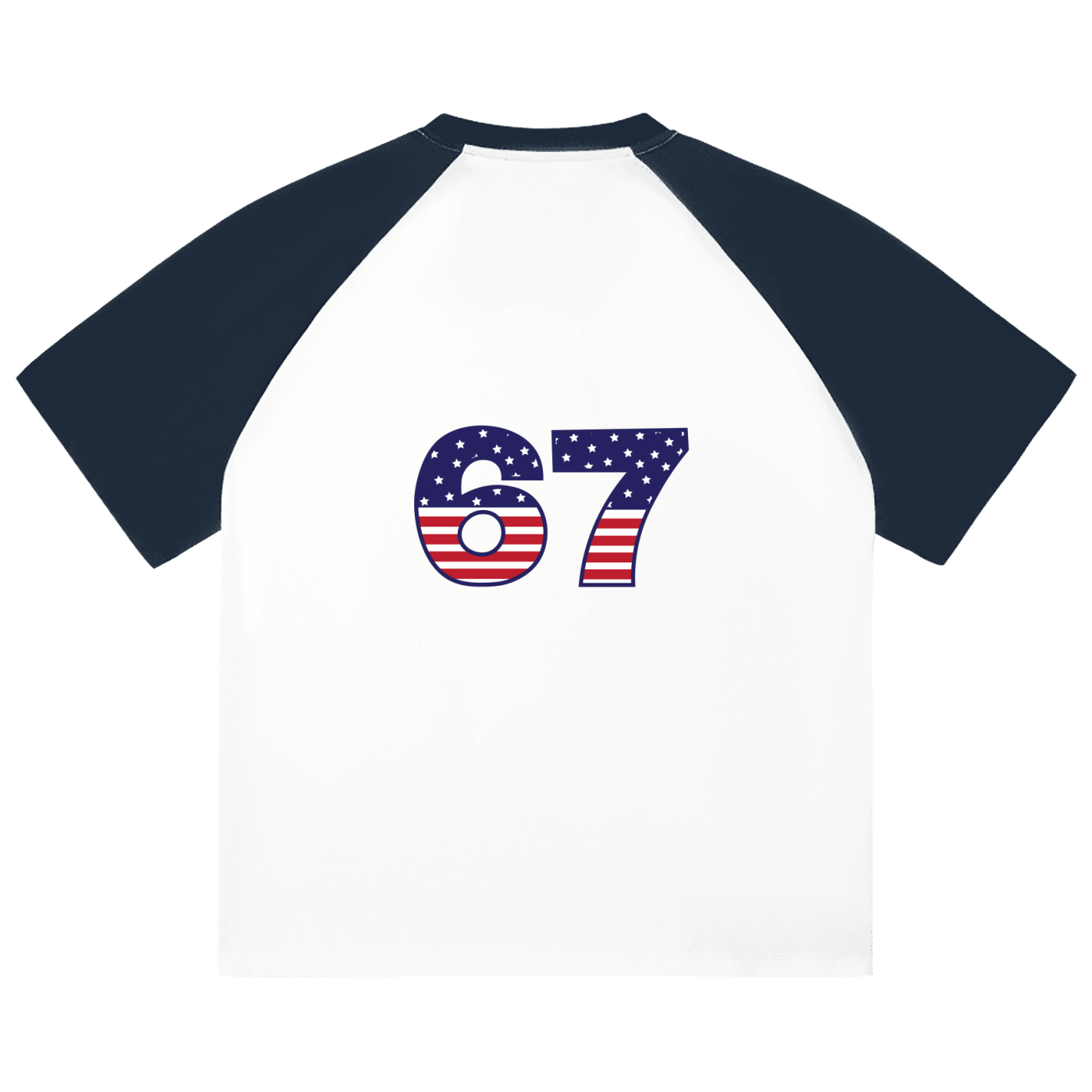 Color-Blocked Raglan Sleeve T-Shirt