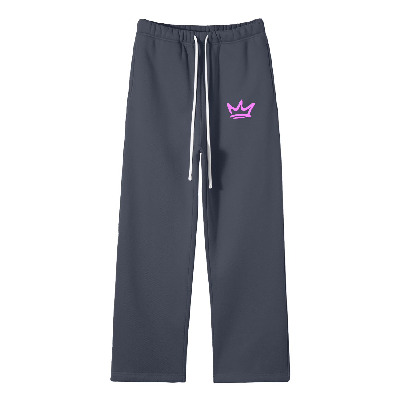 Unisex Solid Color Fleece Straight Leg Pants