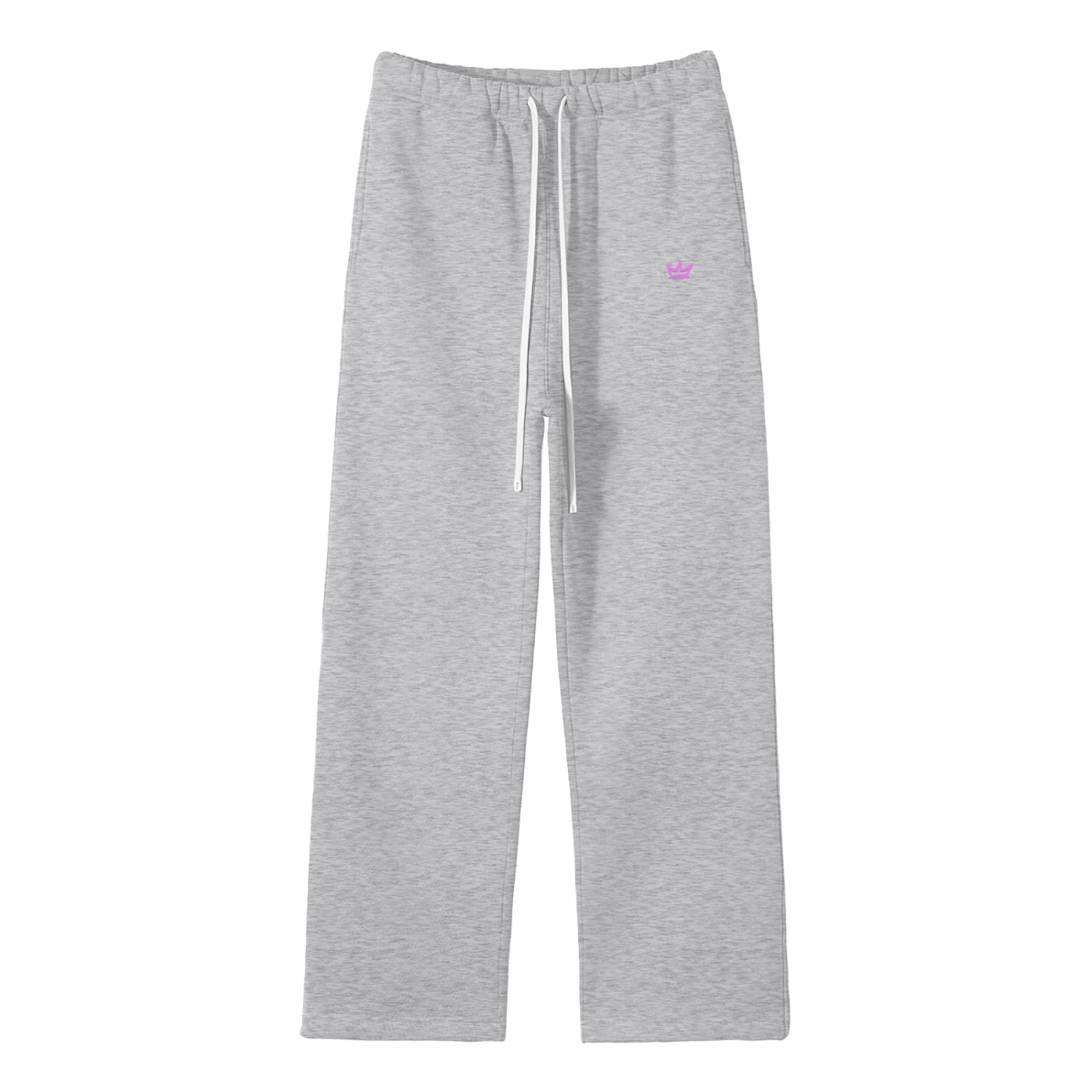 Unisex Solid Color Fleece Straight Leg Pants