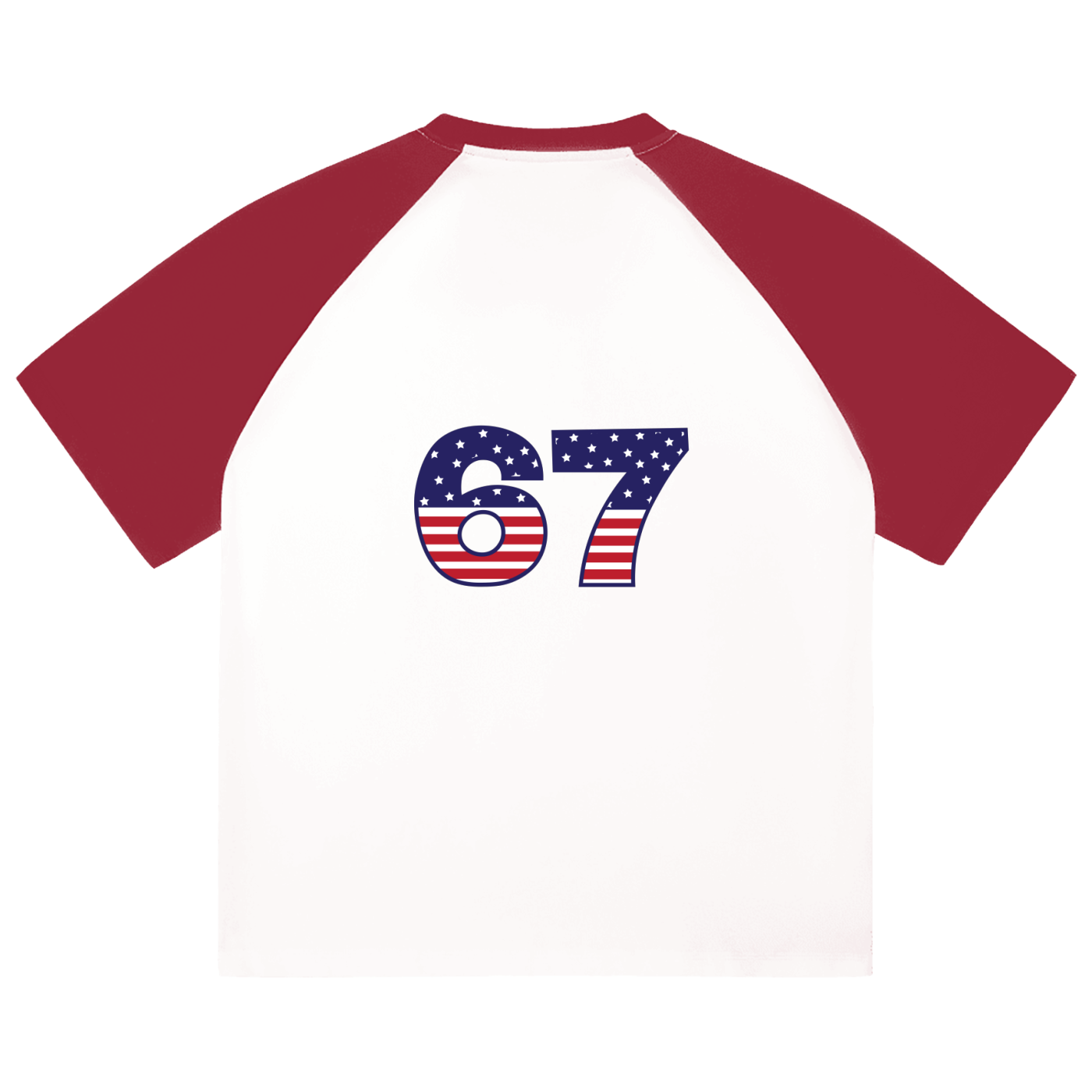 Color-Blocked Raglan Sleeve T-Shirt