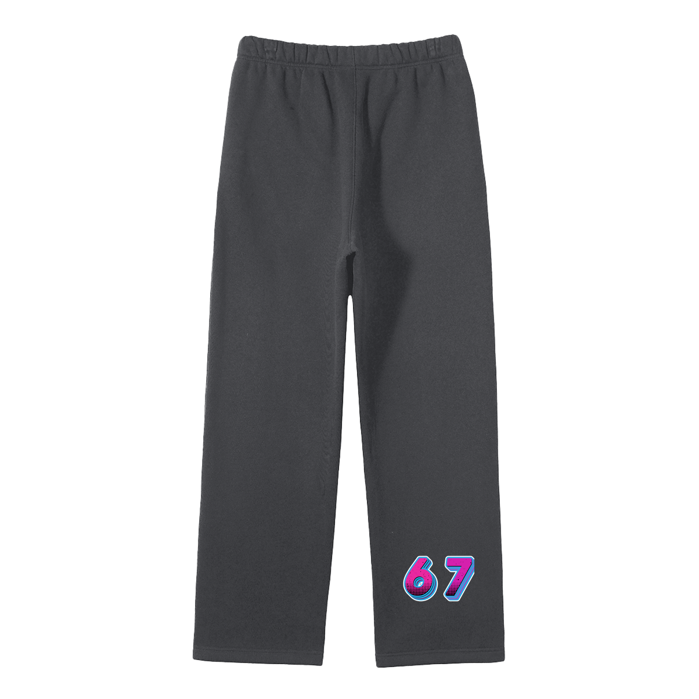 Unisex Solid Color Fleece Straight Leg Pants